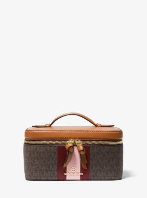 michael kors trunk travel case|Medium Logo Stripe Trunk Travel Case .